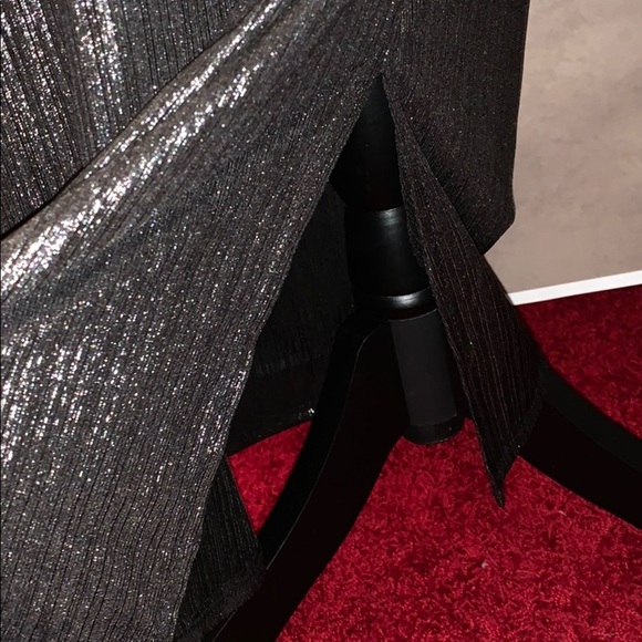 Long Slinky Black/Silverish Spaghetti Straps - Picture 5 of 9